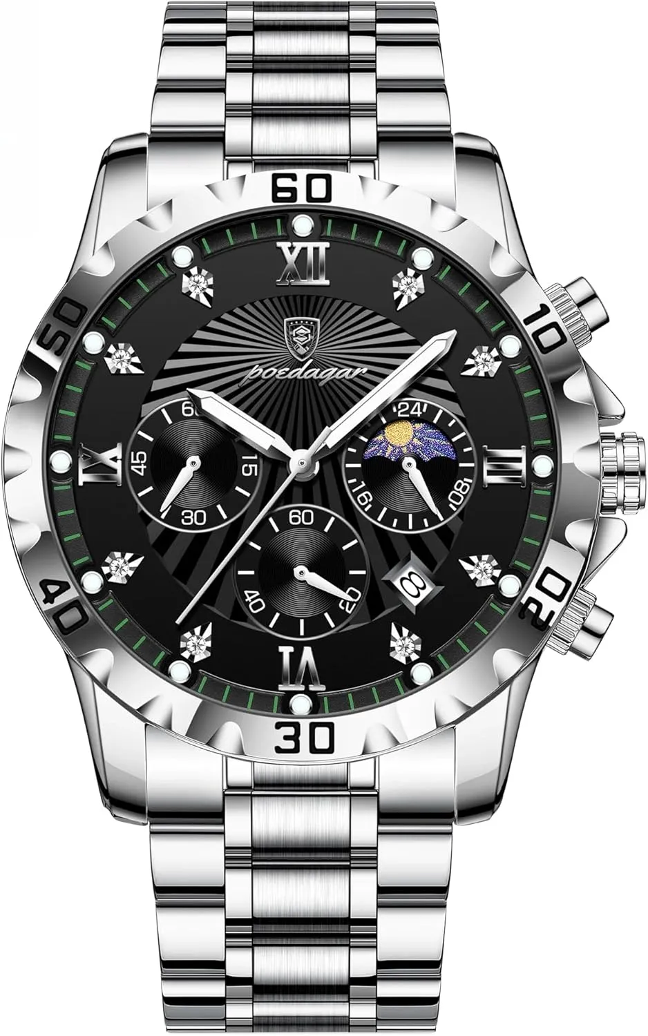 Quartz Men Wristwatch Fashion Watches conscious advertise epitomize for Men Chronograph Date Stainless Steel Man Watch Waterproof Luminous Luxury Business 