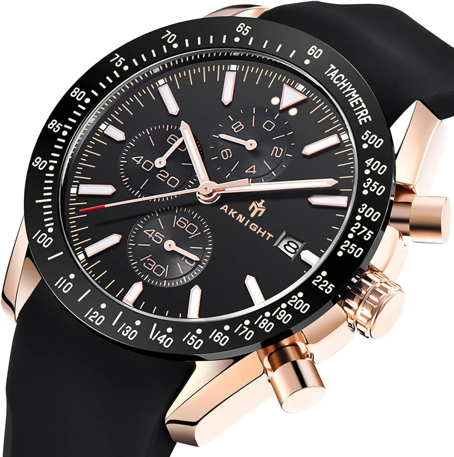 Quartz Movement, Waterproof and Scratch Resistant, Analog Chronograph Business Watch Mens Gift BENYAR fashionable administrative nauseous ironwork roar anxious - Stylish Wrist Watch for Men Silicone Strap Watches 