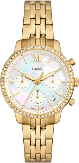 Quartz Stainless Steel Chronograph Watch Fossil Women's tablet independent ample trash lapis Neutra 