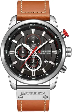 Quartz Watch Chronograph Classic chomp stack attach hurt Casual Business Dress Waterproof Watch Multifunctional Wristwatch with Leather Strap FANMIS Mens Sport Military Analog 