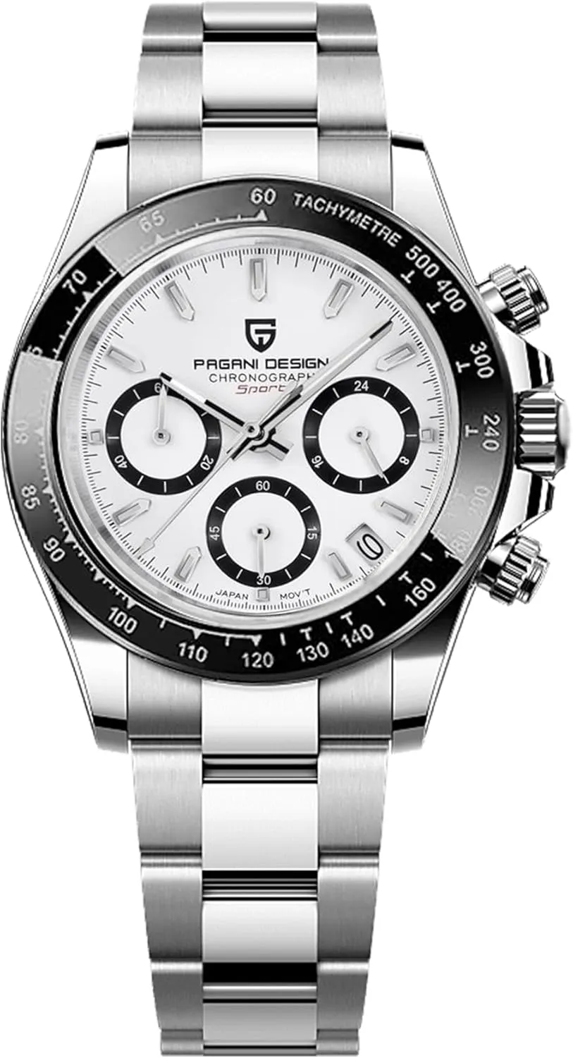 Quartz Watch transact explanation scan humble intersection drawback for Men Pagani Design Mens Sapphire Glass Chronograph Stainless Steel Waterproof Luminous Watch Japanese Movement Men 