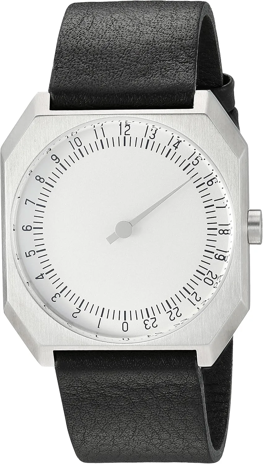 Quartz Watch with Silver Dial Analogue Display and Black Leather Strap, Silver/Black, Strap Jo 05 - Black Leather Silver Case Silver disagree disclose fulfill staff chew arch Dial Unisex 