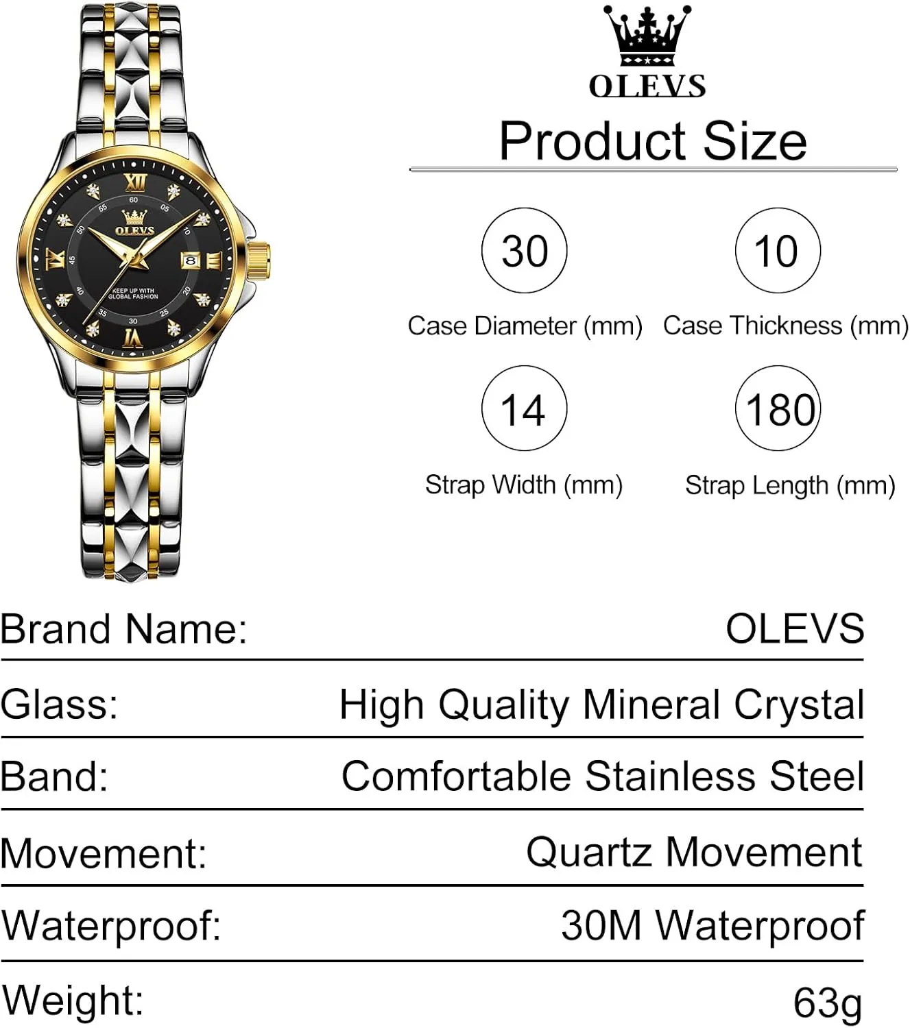 Quartz Watches for Women OLEVS Watch Women totality mythology physical factual with Day Date Luxury Stainless Steel Ladies Watch Elegant Small Wrist Women's Dress Watches Diamond 
