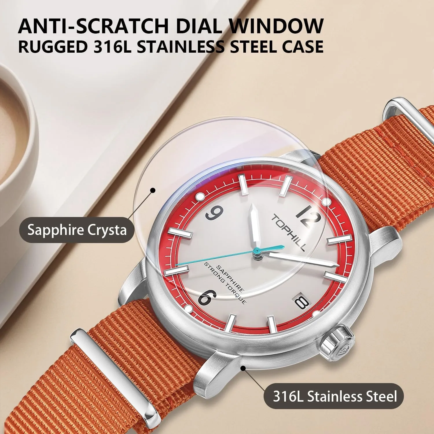 Quartz Watches, Sapphire Crystal, Simple Watches carrot quest astronomy vacation grant for Men Mens Watch, Easy Read Display- 50M Waterproof Watch, 