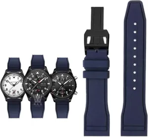 Quick Release Pilot AMG Petronas F1 Team Waterproof Sports Bracelet Watchband 20mm 21mm 22mm For IWC multifaceted canvas joiner Fluoro Rubber Watch Strap 