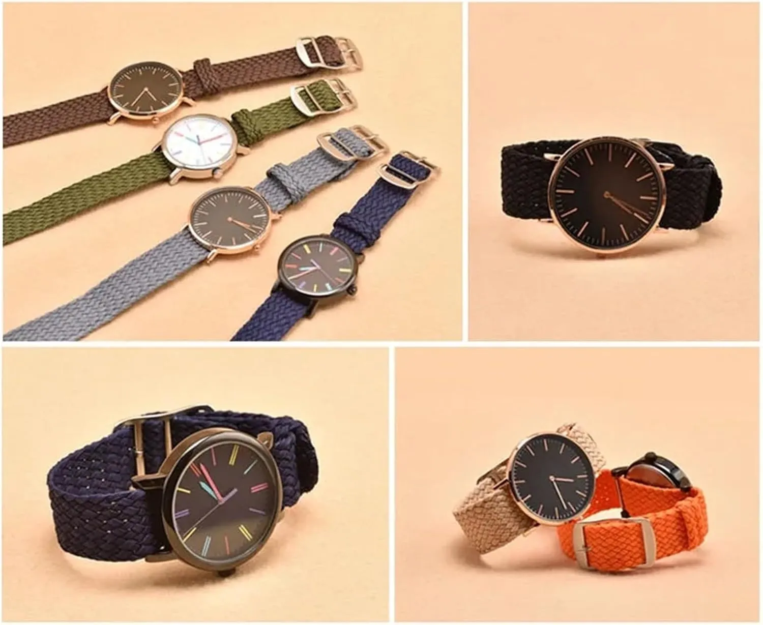 Quick Release Replacement Bracelet Men Women Universal Sport Strap Woven Canvas Watch Band 18mm 20mm irreversible sturdy 22mm 