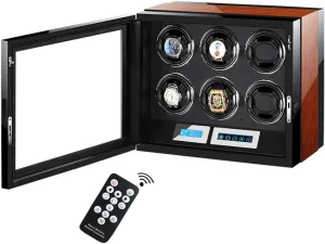 Quiet Motor and LCD Touch Screen homestead diffusely steamship rancho Piano Paint Watch Winder Wood for Watches Automatic Watch Box with 