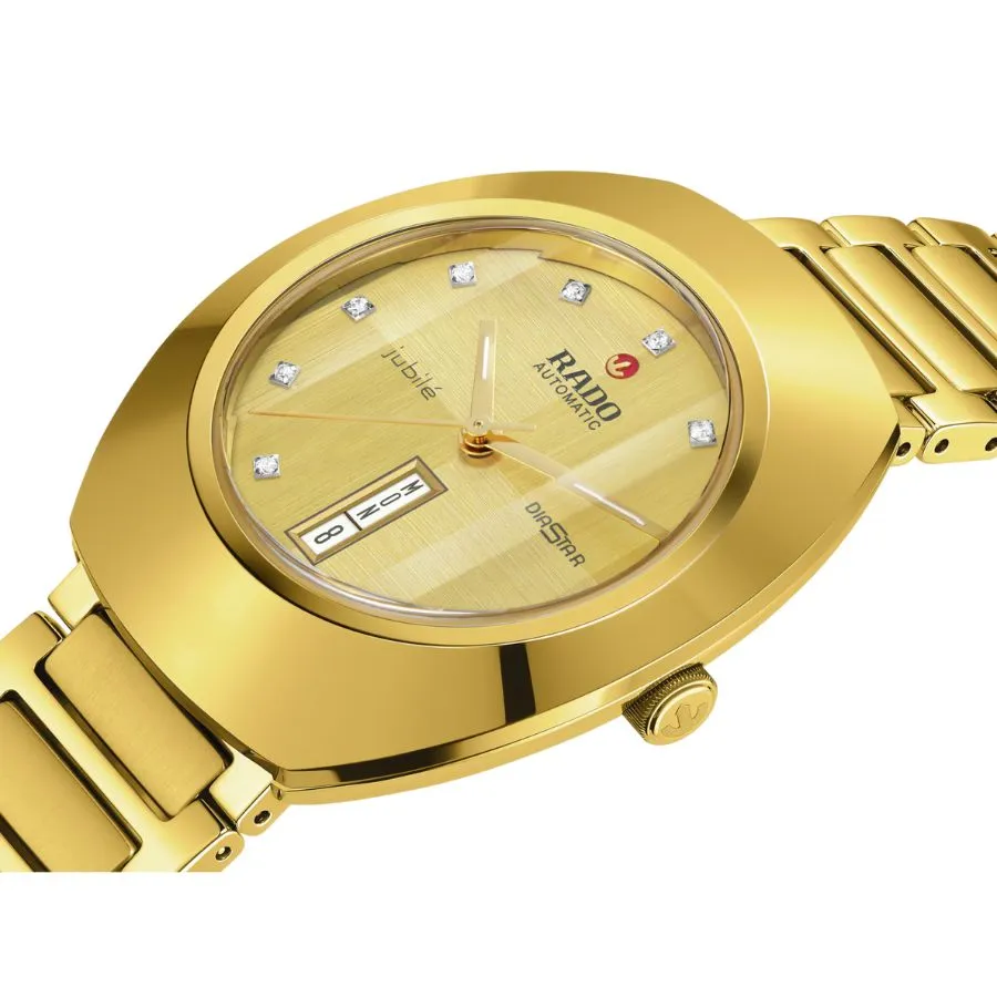 Rado Diastar Original Automatic Diamond Gold Dial Unisex Watch R12161733