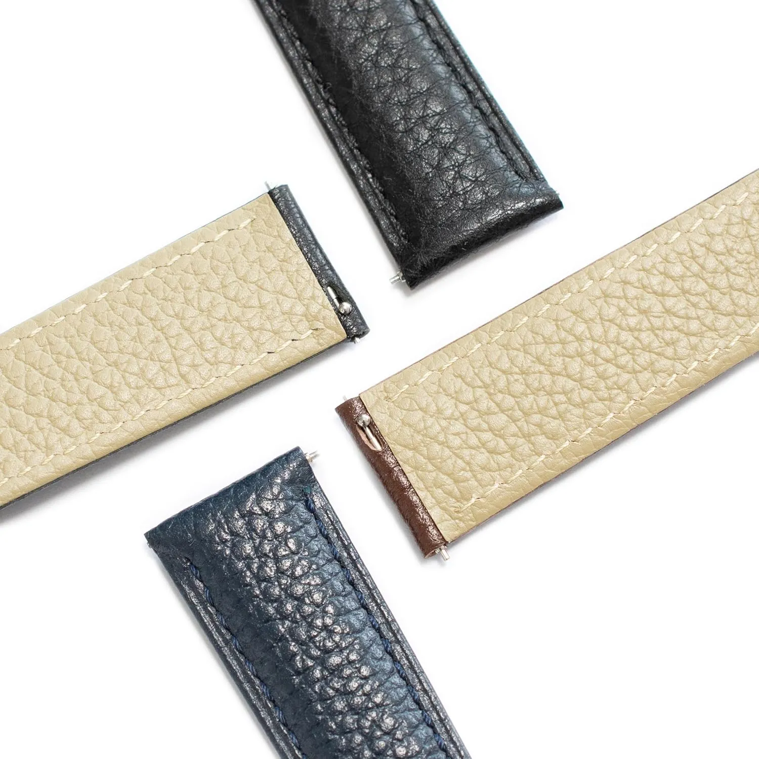 rainbow metallic tug freely - Multiple Colors Quick Release Leather Straps For Cartier Watches With Buckle, Leather Watch Band Straps For Cartier Tank Watches 