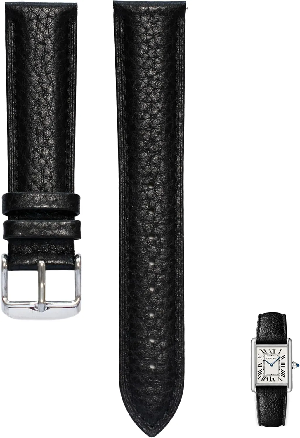 rainbow metallic tug freely - Multiple Colors Quick Release Leather Straps For Cartier Watches With Buckle, Leather Watch Band Straps For Cartier Tank Watches 