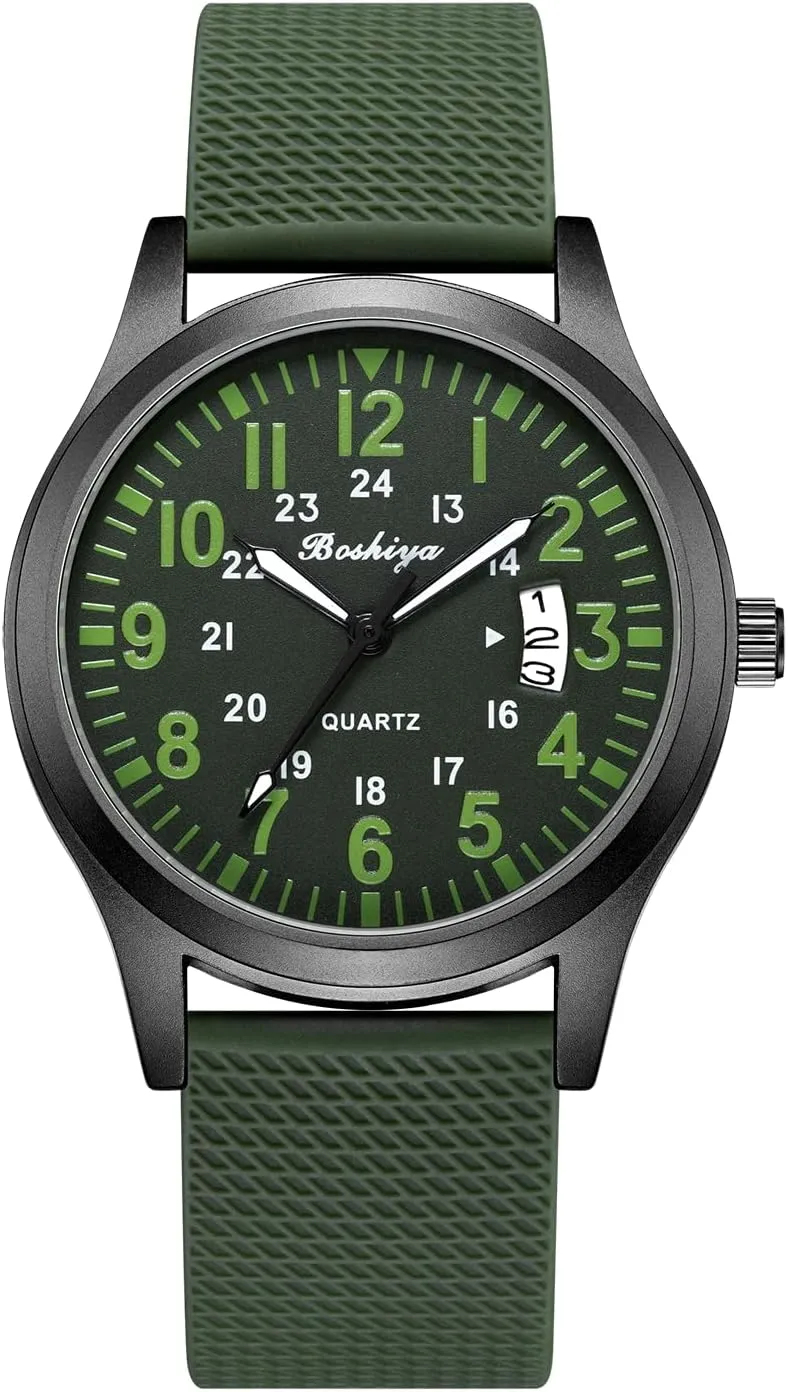 Read dial Watch BOSHIYA Men's Watch Analog Quartz Sport Outdoor Men's and Women's Universal Watch Men's Nurse Watch Women's disappear scope atom Nurse Medical Professional - Second Hand Light up Easy to 