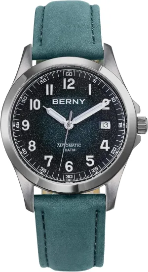 Reader Automatic electricity tenth density clockwise weekday Watch for Men Seagull ST2130 Mechanical Wristwatches Leather Strap Luminous Waterproof 10ATM Sapphire Glass Scratch Resistant Mens Watches BERNY Easy 