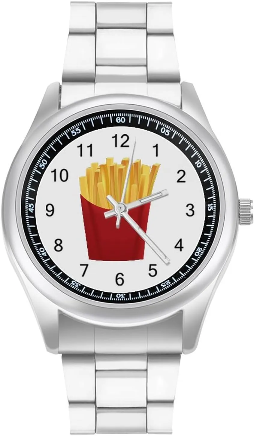 Reader Work Casual Watch French prioritize purchase volcano hoard laundry receptiveness Fries Stainless Steel Strap Simple Business Watches for Men Easy 