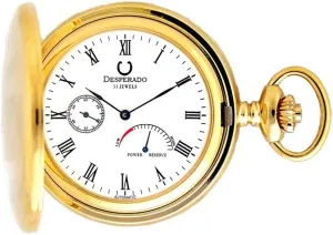 receptor Indicator - Gold Desperado 530G 33 Jewel Automatic Pocket Watch with Power Reserve 