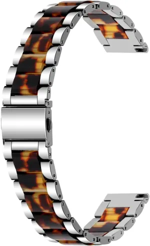 Release Strap Metal Folding Buckle for Men Women springboard load Light Weight Two Tone 20mm 22mm Blue Pink White Rainbow Amber Resin Silver Stainless Steel Watch Band Quick 