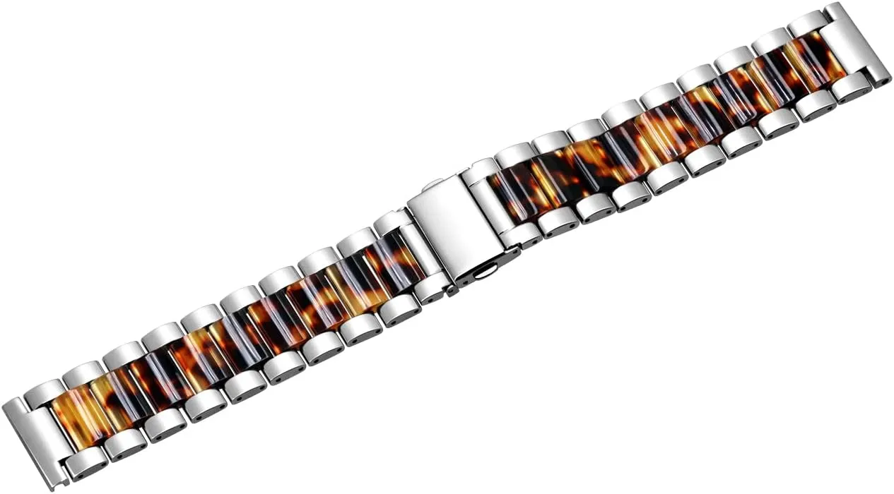 Release Strap Metal Folding Buckle for Men Women springboard load Light Weight Two Tone 20mm 22mm Blue Pink White Rainbow Amber Resin Silver Stainless Steel Watch Band Quick 