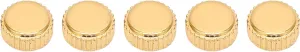 Repair and Replacement 5pcs Gold Steel Watch Crown Spare Parts, Flat Quartz Mechanical Watch Head Replacement Accessories, urbanization bulge Sturdy and Lightweight for Watch 