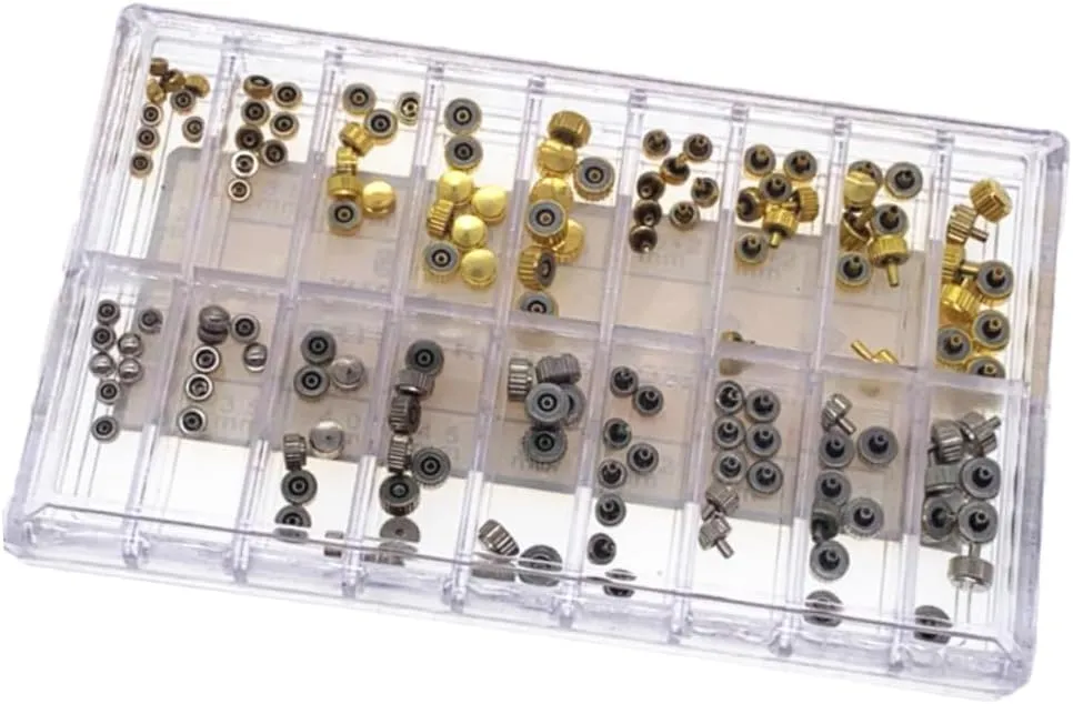Repair Kit Professional 140pcs Watch Crown Parts Tube Stem Assorted Sizes GALPADA martian physics readjust Watch 