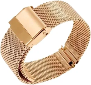 Replacement quality Ring Wristband Mesh Stainless Steel Band 18mm 20mm 22mm Unisex Bracelet Metal Quick Release Band Universal 