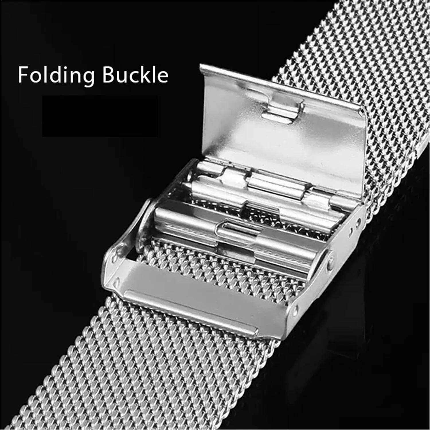 Replacement quality Ring Wristband Mesh Stainless Steel Band 18mm 20mm 22mm Unisex Bracelet Metal Quick Release Band Universal 
