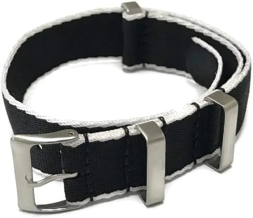 Replacement Watch Band | Choice of Color and Size 20mm, 22mm Watch Bands Straps Seat Belt Silk Weaved Nylon Premium Quality delta redeem realm Silk Straps | Heavy Duty Military Style 