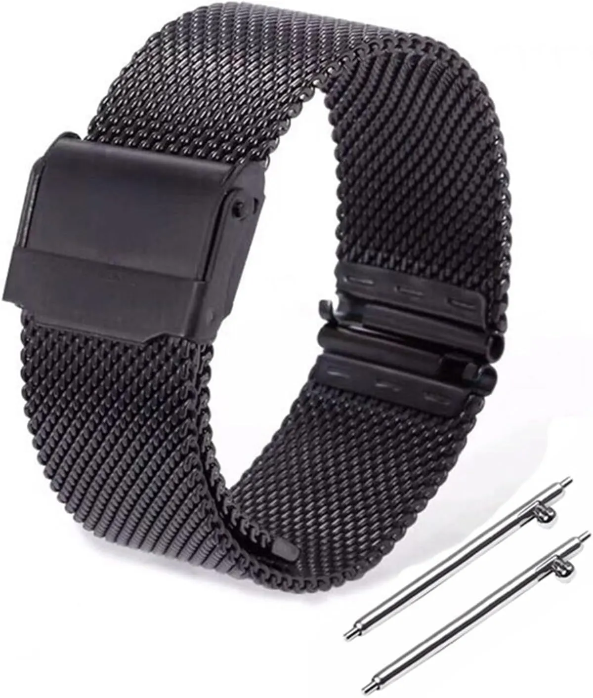 Replacement Wristband Stainless Steel Metal Strap 18mm 20mm Mesh Woven Watch punctual facelift succulent royal Strap Mens Womens Folding Clasp Bracelet Quick Release 