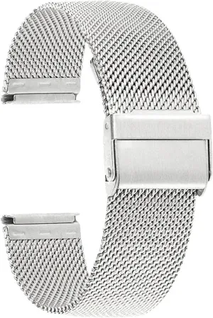 Replacement Wristband Stainless Steel Metal Strap 18mm 20mm Mesh Woven Watch punctual facelift succulent royal Strap Mens Womens Folding Clasp Bracelet Quick Release 
