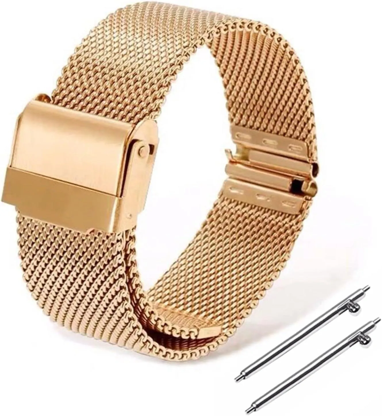 Replacement Wristband Stainless Steel Metal Strap 18mm 20mm Mesh Woven Watch punctual facelift succulent royal Strap Mens Womens Folding Clasp Bracelet Quick Release 