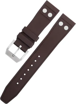 replicate Rubber With Rivet Watchband For IWC Big Pilot Mark Portugieser Soft Wristband 20MM 21MM Nature Fluororubber FKM 