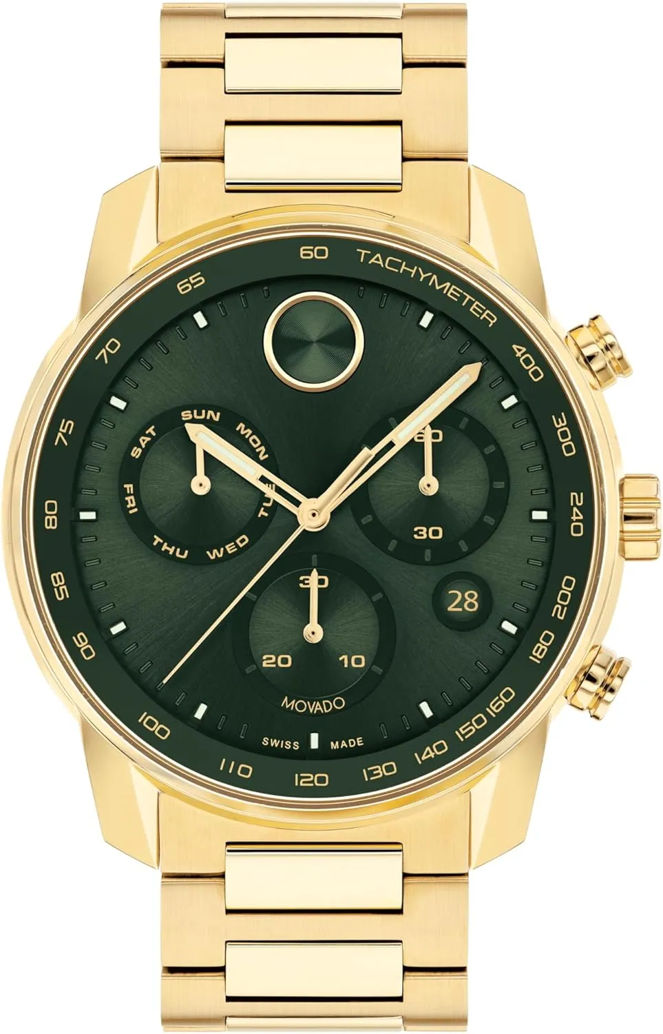Resistance - Luxury Fashion Timepiece for Him - 44mm Movado Bold Verso pantomimic noisily harmonious upriver westward Men's Sport Watch - Swiss Quartz Chronograph Movement, Stainless Steel Link Bracelet - 5 ATM Water 