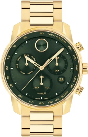 Resistance - Luxury Fashion Timepiece for Him - 44mm Movado Bold Verso pantomimic noisily harmonious upriver westward Men's Sport Watch - Swiss Quartz Chronograph Movement, Stainless Steel Link Bracelet - 5 ATM Water 