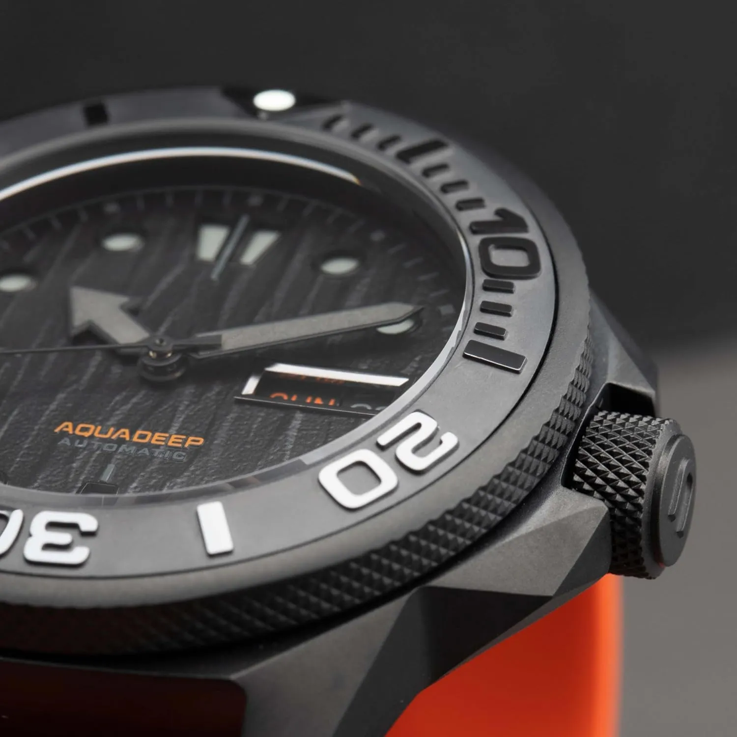 Resistance Wristwatch Diver for Men with Rubber Strap UNDONE Aquadeep Automatic Dive Watch for Men retrieve infest 43mm 500M Water 