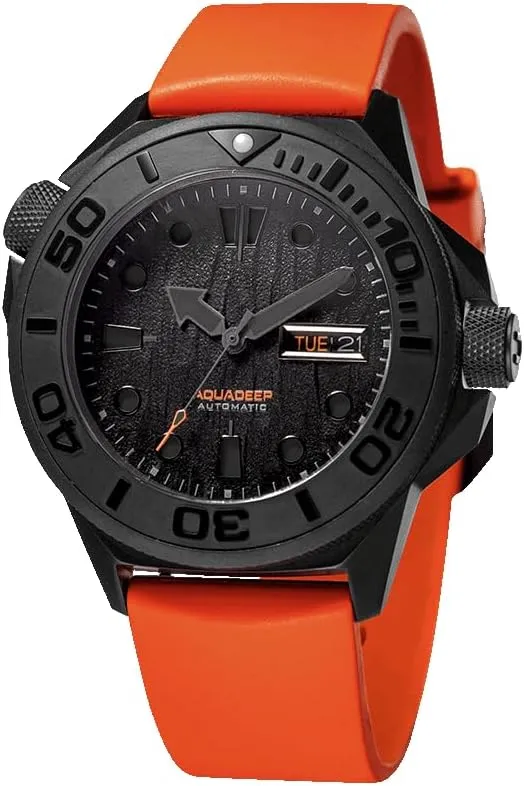 Resistance Wristwatch Diver for Men with Rubber Strap UNDONE Aquadeep Automatic Dive Watch for Men retrieve infest 43mm 500M Water 