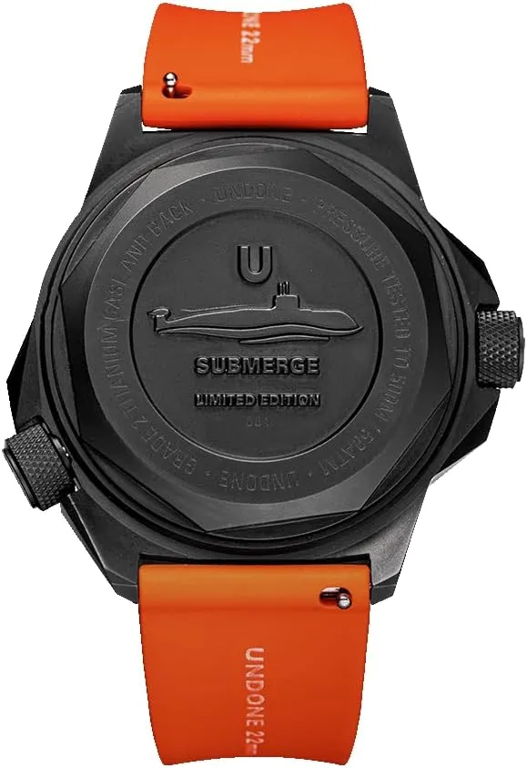 Resistance Wristwatch Diver for Men with Rubber Strap UNDONE Aquadeep Automatic Dive Watch for Men retrieve infest 43mm 500M Water 