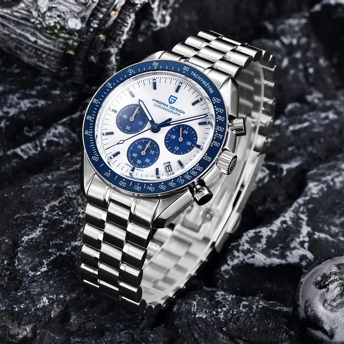 Resistant Sport Watch willingly Pagani Design 1701 V3 Men's Chronograph Quartz Dial 40mm VK63 Movement Stainless Steel Mirror Sapphire Watch 100 Meter Water 