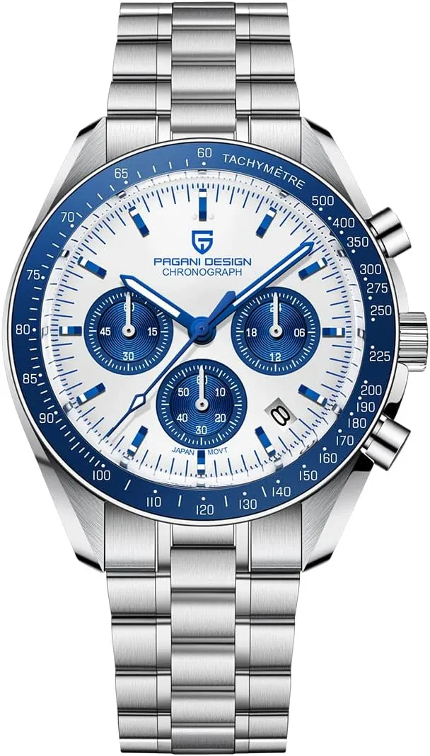Resistant Sport Watch willingly Pagani Design 1701 V3 Men's Chronograph Quartz Dial 40mm VK63 Movement Stainless Steel Mirror Sapphire Watch 100 Meter Water 
