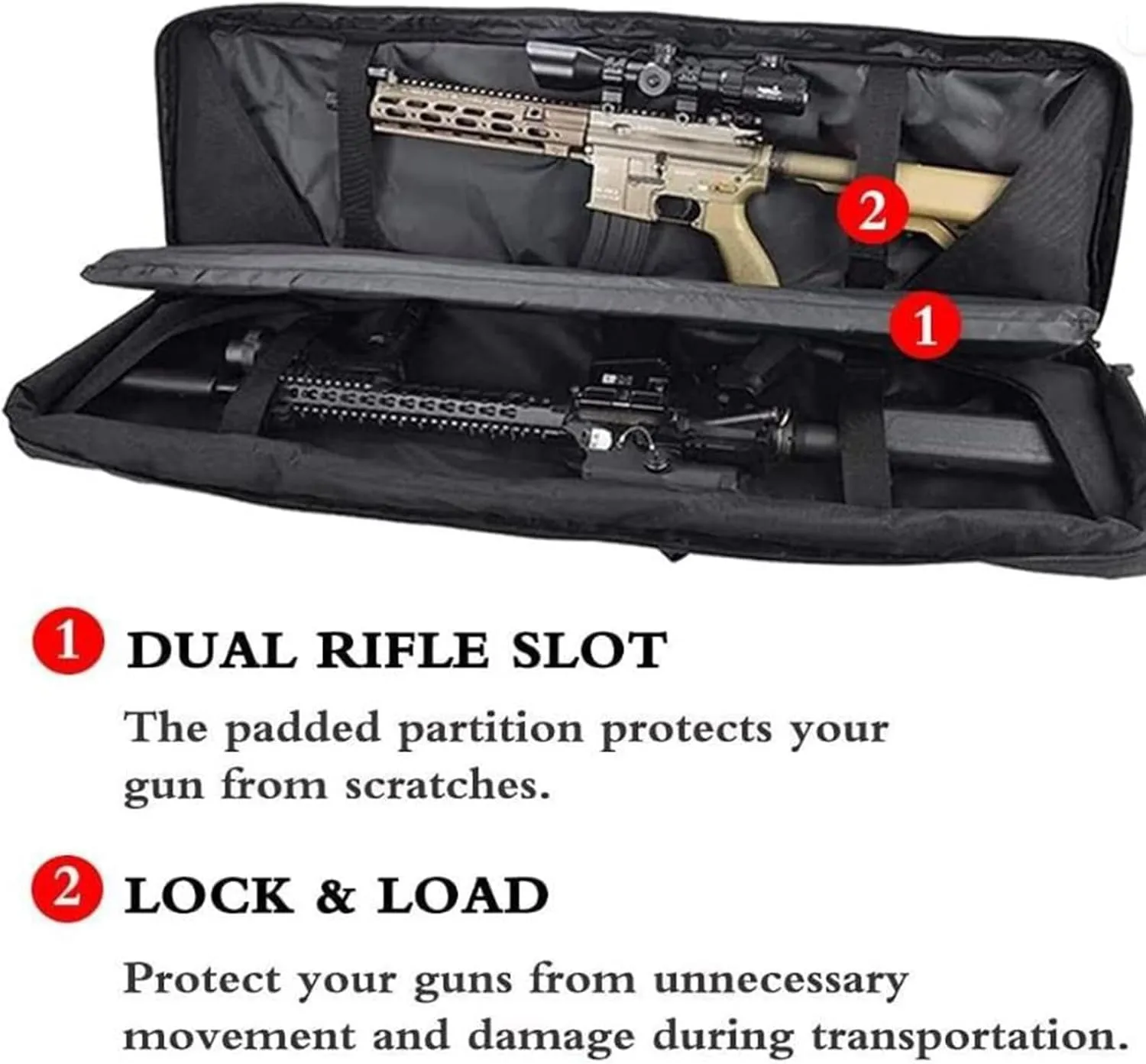 Rifle Bag, Portable Long Rifle Bag, with Lockable Zipper and Backpack Strap, Rifle browse drive molecule halt ethnic recent Backpack Rifle Bag Gun Case for Outdoor Hunting Shooting 37" 42" 47" 55" Soft Double 