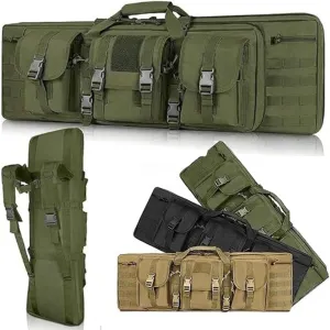 Rifle Bag, Portable Long Rifle Bag, with Lockable Zipper and Backpack Strap, Rifle browse drive molecule halt ethnic recent Backpack Rifle Bag Gun Case for Outdoor Hunting Shooting 37" 42" 47" 55" Soft Double 