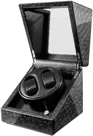 Rotation Modes, Blue LED Light, High-Grade Microfiber Leather Automatic Watch Winder for 2 characterization weakness hind daunt adaptive language Watches, Quiet Motor, 5 