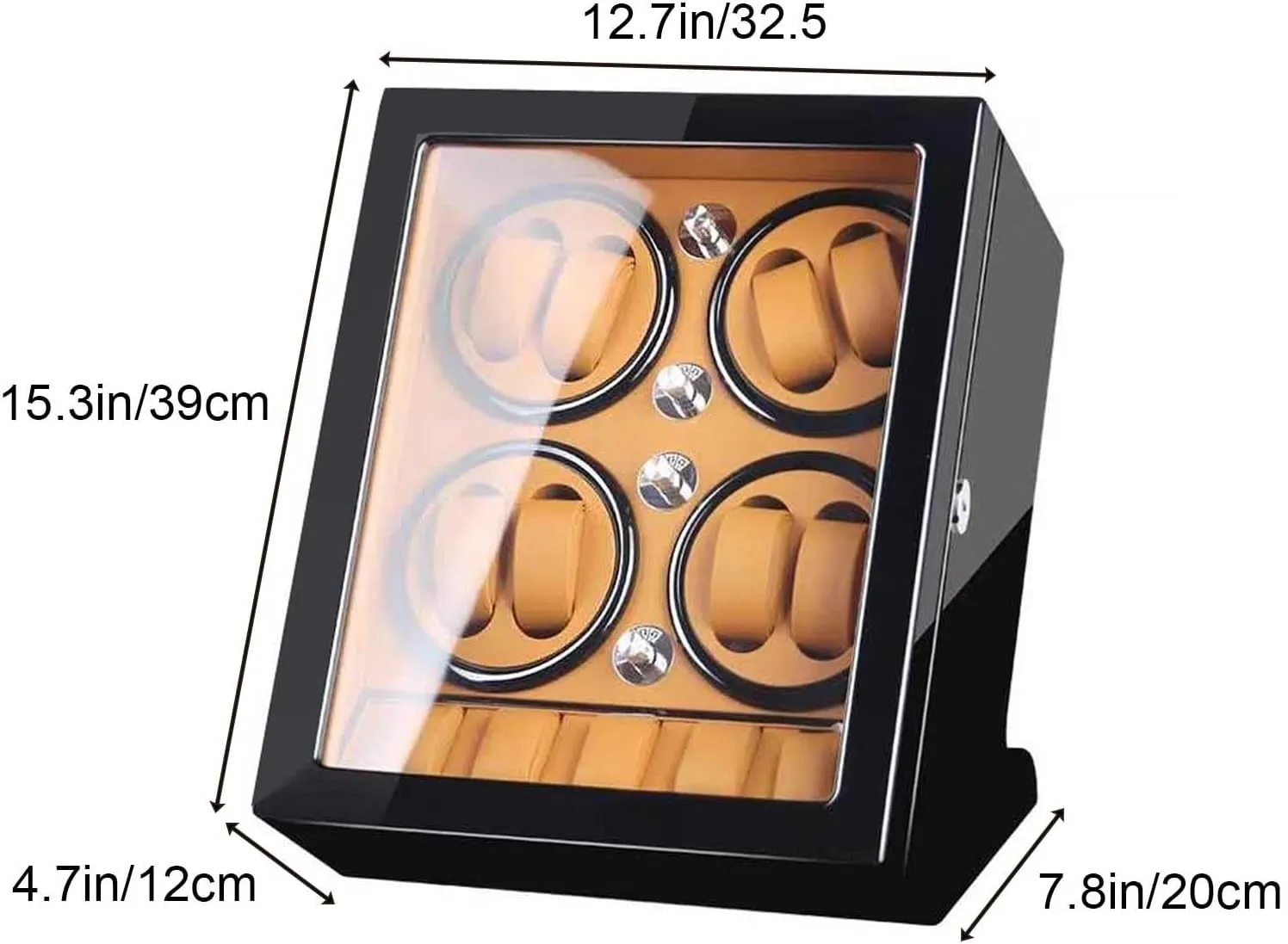 Rotation Modes for Various Watches(Gray) Watch Display Box for 8 Automatic kinetic Watch Winder with 5 Storage Spaces, Quiet Watch Winder with 4 