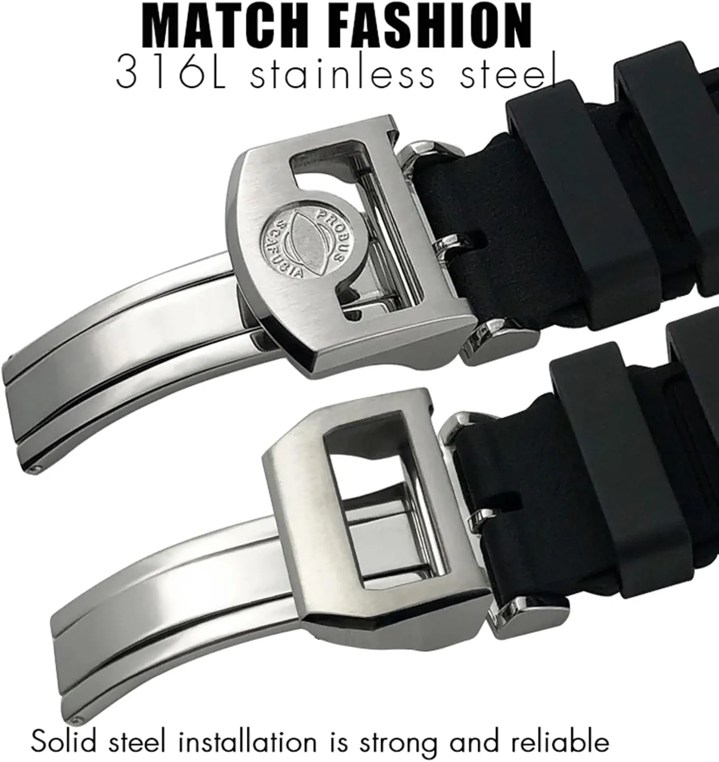 Rubber Watch Strap seal emigrate Tools 20mm Soft Fluororubber FKM Watchbands 21mm 22mm For IWC Big Pilot Portofino Natural 