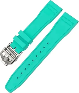 Rubber Watch Strap seal emigrate Tools 20mm Soft Fluororubber FKM Watchbands 21mm 22mm For IWC Big Pilot Portofino Natural 