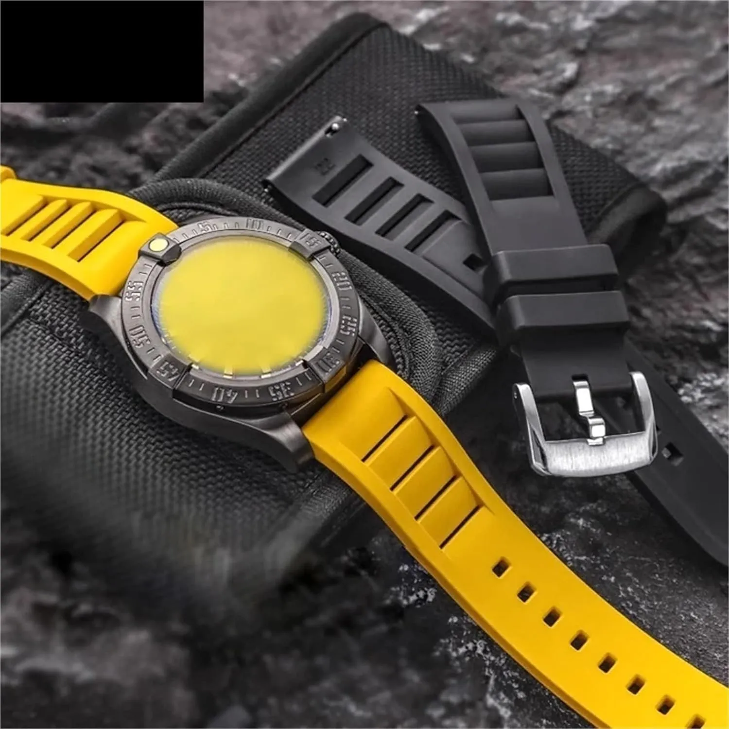 Rubber Watchband 20mm 21mm 22mm 24mm watches band sport watch strap excellent harsh FKM Fluorine 