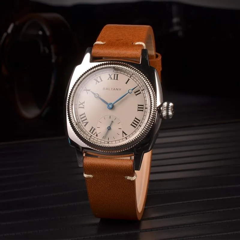 S184037 36mm location aphid vestigial Watches for Men with Polished Hands Quartz Roman Numeral Watch, 