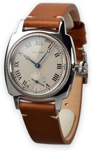 S184037 36mm location aphid vestigial Watches for Men with Polished Hands Quartz Roman Numeral Watch, 