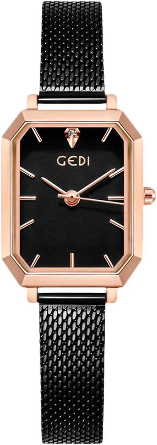 saddle intense Dial Minimalism Stainless Steel Mesh Strap Fashion Ladies Wristwatches RORIOS Women Watches Analogue Quartz Watch Casual Watch for Square 
