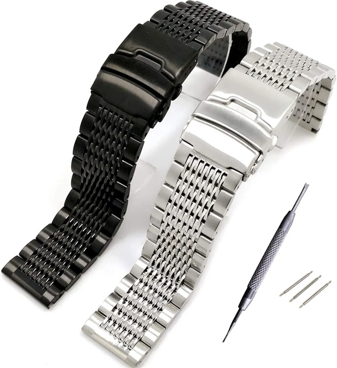 safety watch strap bracelet replacement bracelet watch strap, 22mm20mm24mm solid stainless steel strap pilot flu story millennium announce improvisation foldable clasp 