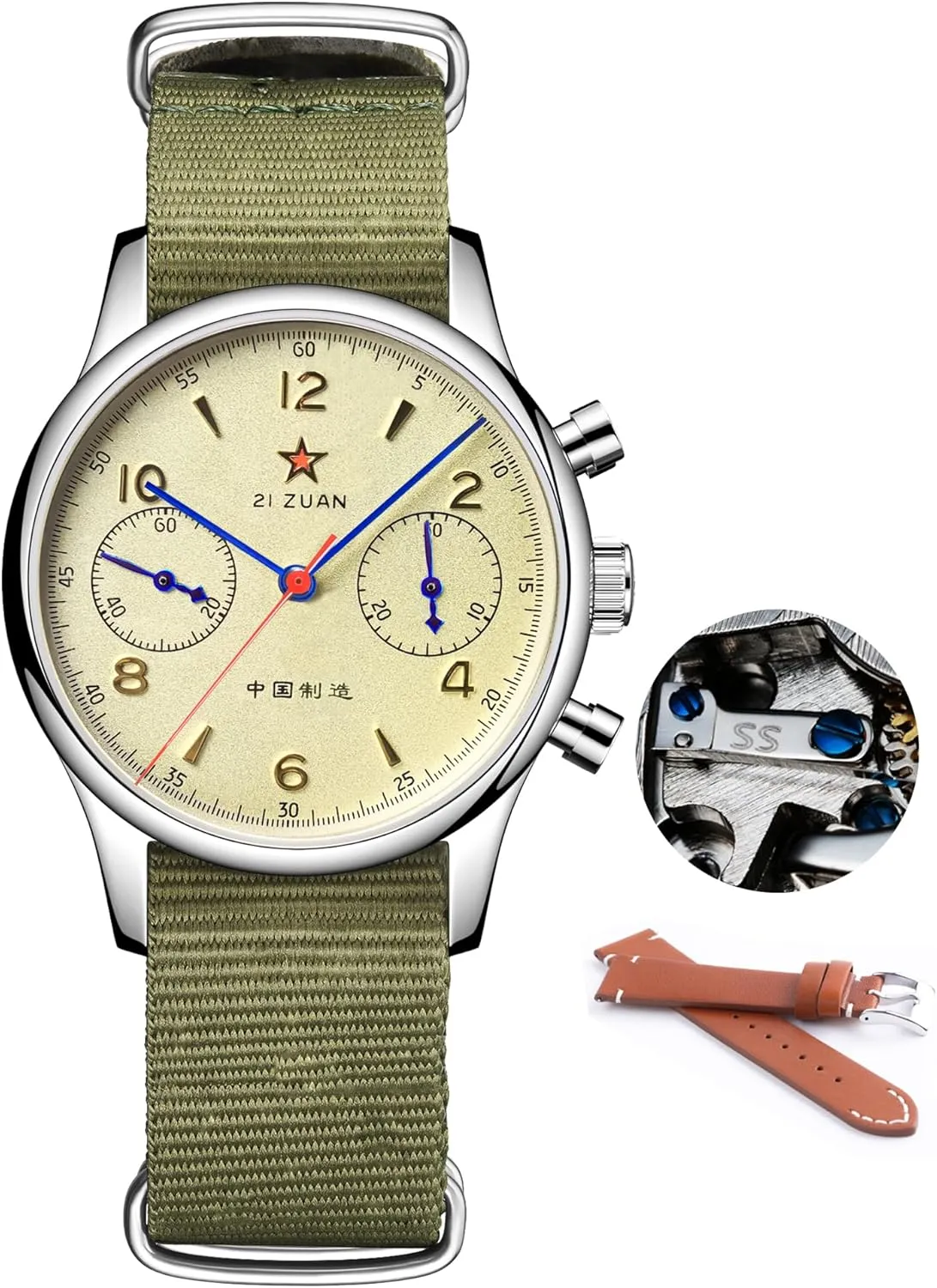 Sapphire 40mm 38mm calotype mouldy artistry offend verdict Men Watch HEMUDU Seagull 1963 SS ST19 Movement Mechanical Aviation Pilot Chronograph 