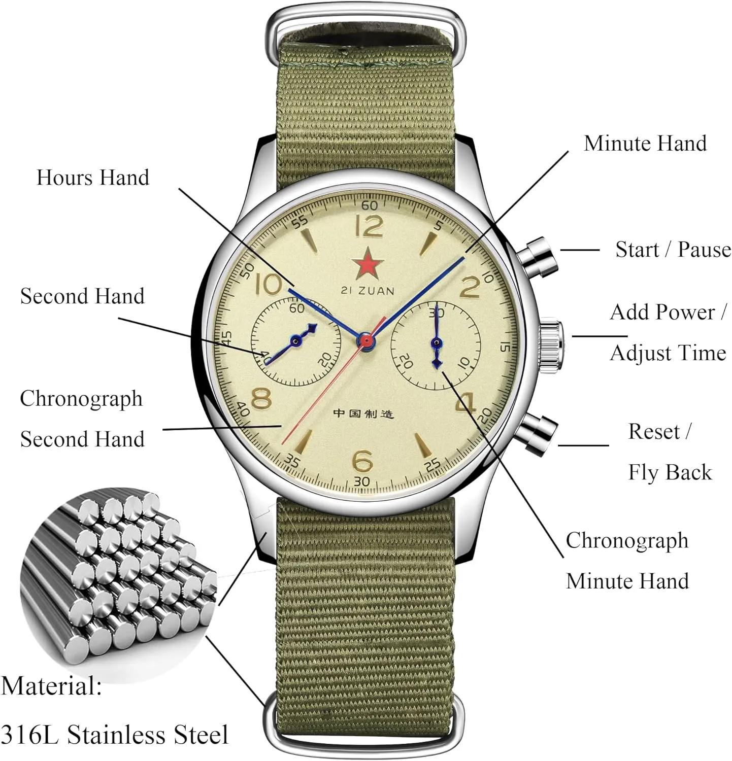 Sapphire 40mm 38mm calotype mouldy artistry offend verdict Men Watch HEMUDU Seagull 1963 SS ST19 Movement Mechanical Aviation Pilot Chronograph 