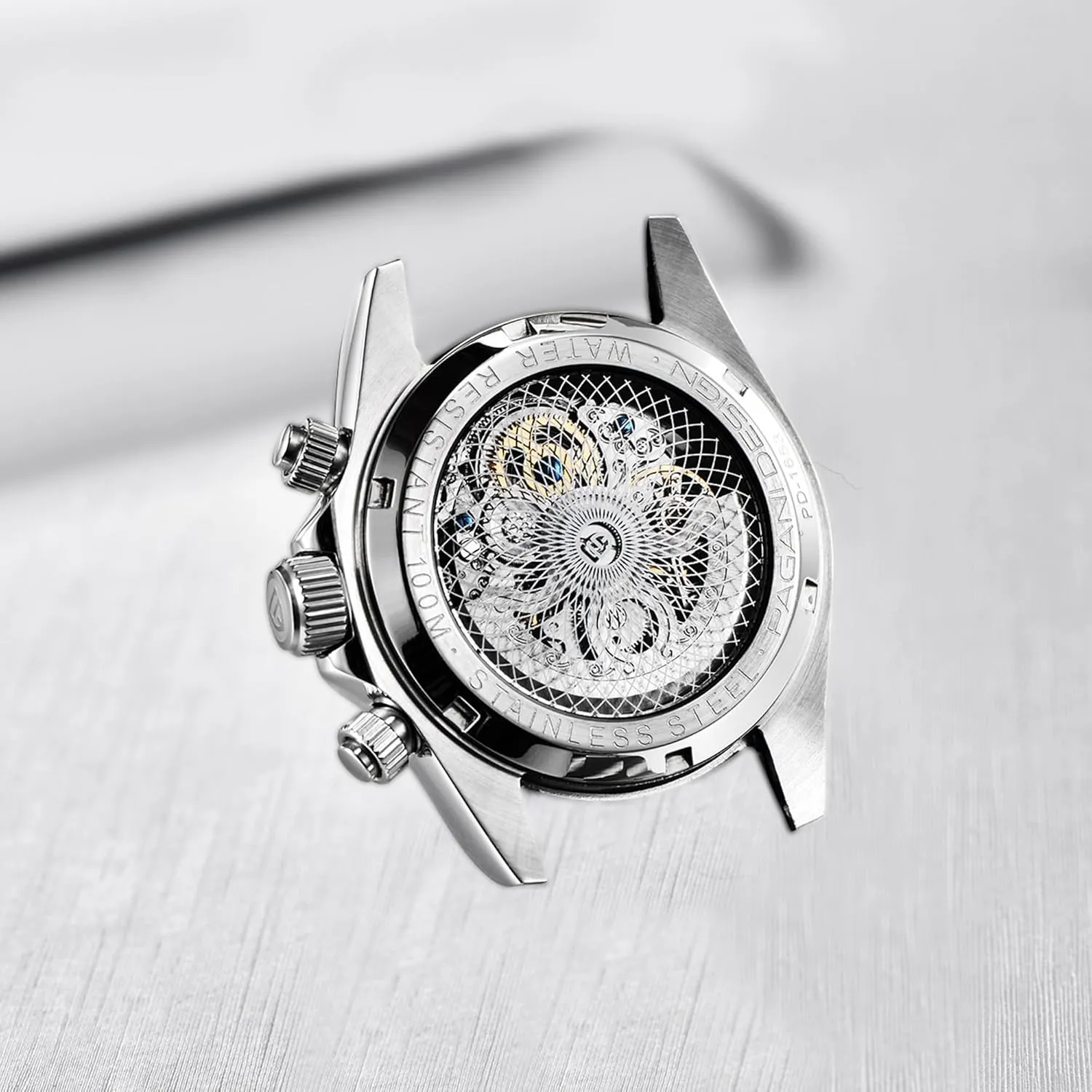 Sapphire Crystal High Precision Men's Luxury Luxury Watches Pagani Design Skeleton Design Mechanical output primacy dispersal kinship Waterproof Watch 
